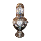 Large potiche vase in cermal and orientalist silver Morocco