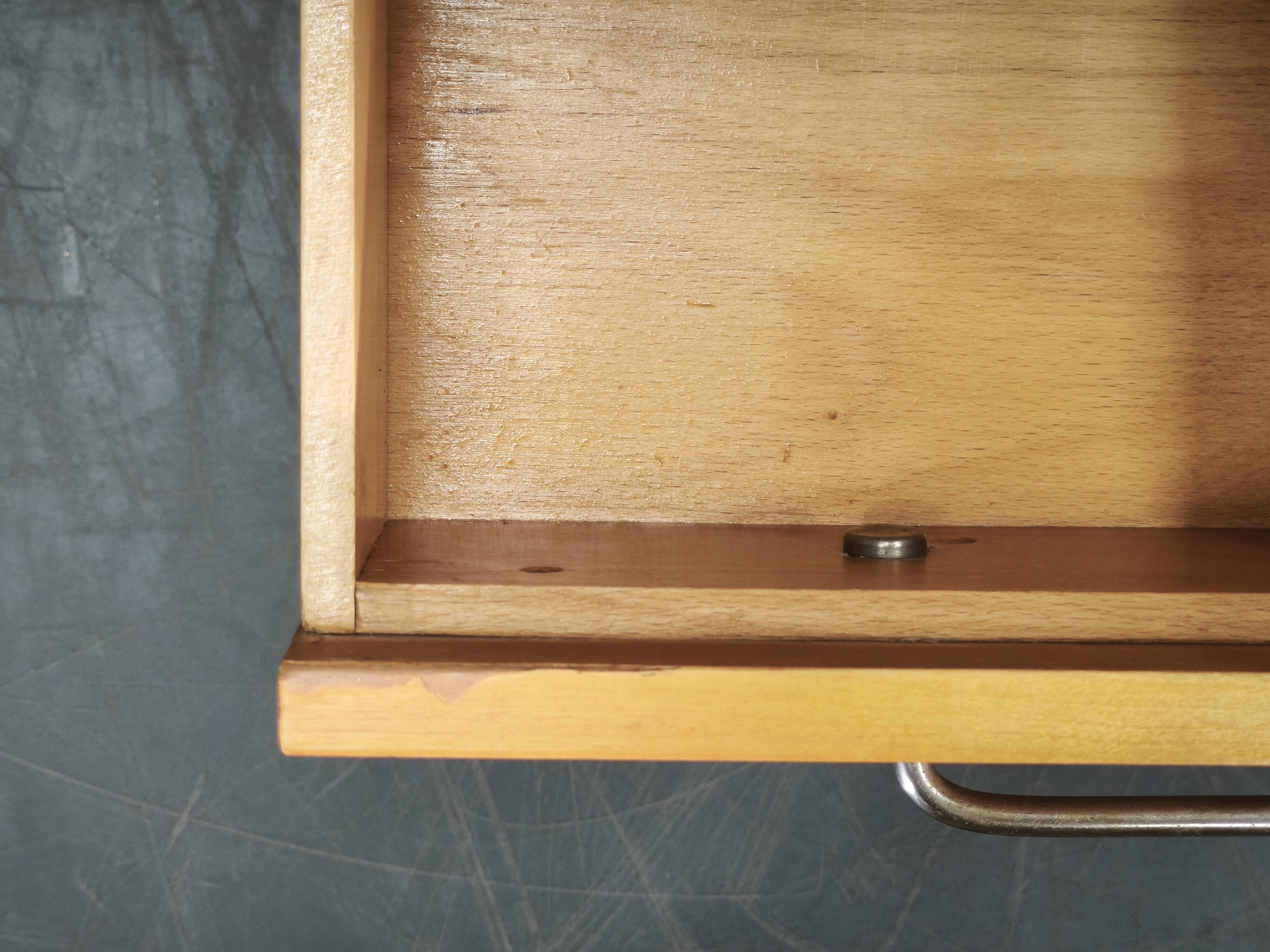 1970s UP Zavody Czech Mid Century Vanity Chest With Mirror