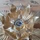 Golden brass flower wall lamp