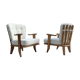 Paire de fauteuils en chêne par Guillerme et Chambron pour Votre Maison, 1960