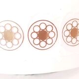 Ceiling light in opaline and granita setting 60s