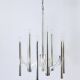 Lustre Milieu du Siècle Gaetano Sciolari Sirius Argenté, Lightolier, Italie