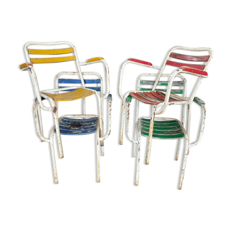 Set of 4 garden armchairs by Xavier Pauchard from the 50