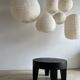 Coffee table en bois massif monoxyle noir