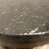 Side table tripod Empire style in solid mahogany and grey marble tray