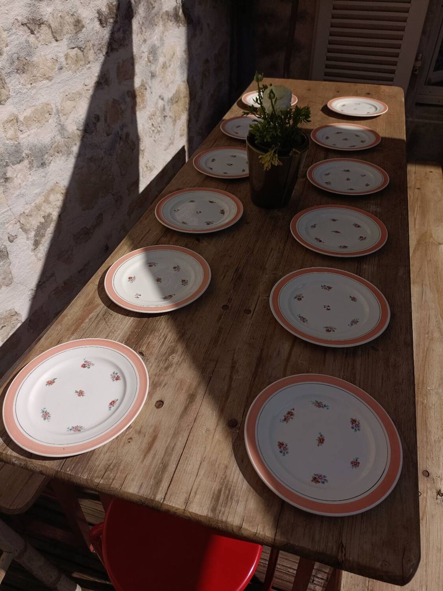 Set of 12 floral dessert plates