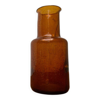 Handmade glass vase from the mid-century.