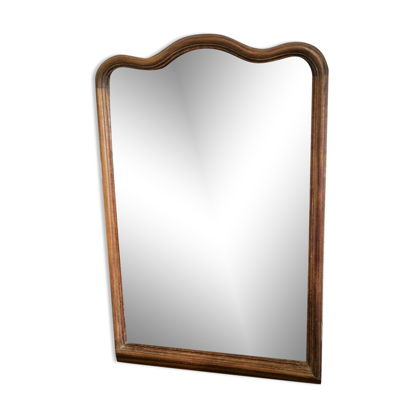 Beveled mirror contour wood 77x53cm