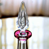 SAINT-LOUIS, Massenet. Tapered Rhine wine carafe, lined-cut crystal.