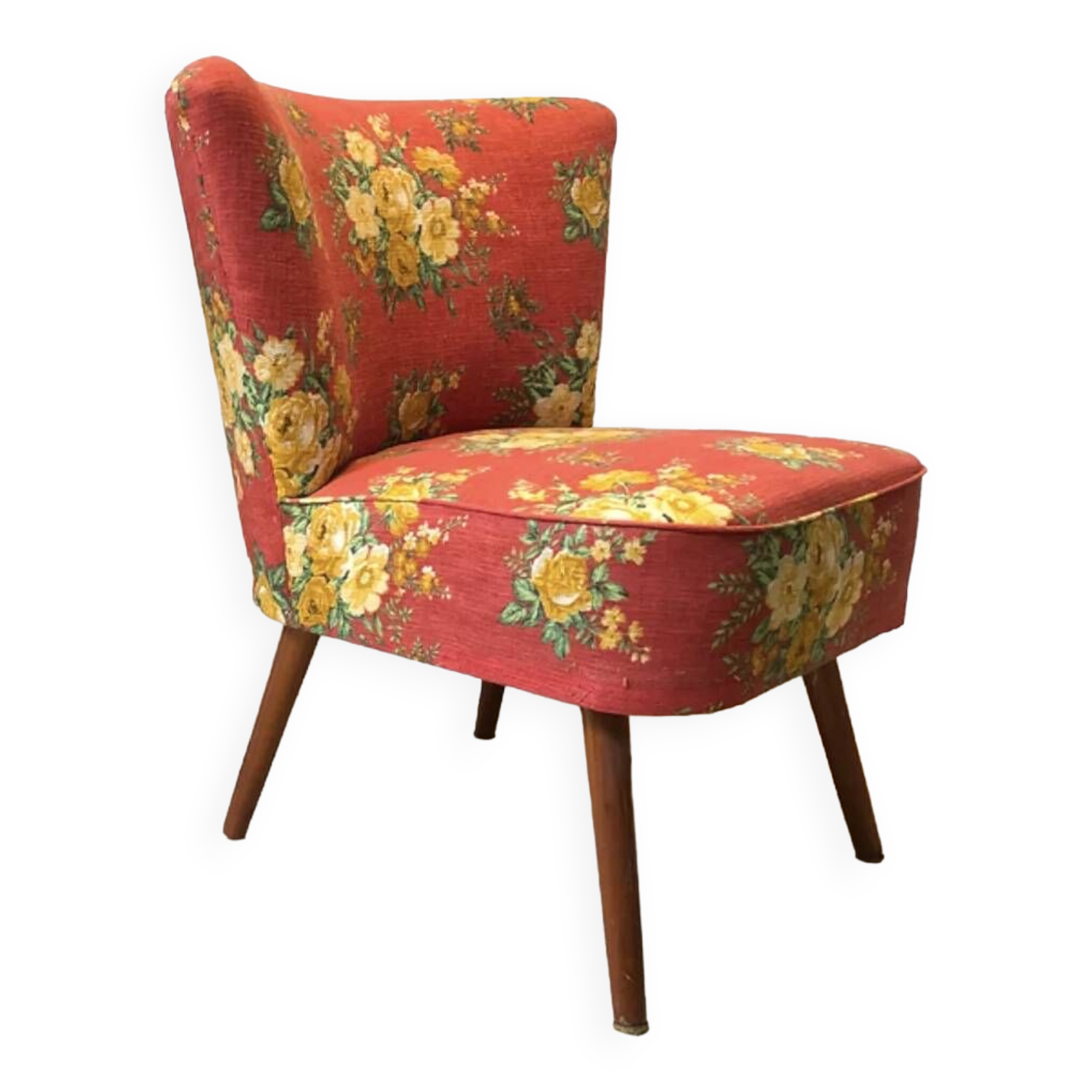 Floral cocktail armchair, 1970