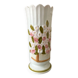 Large vintage vase with floral pattern