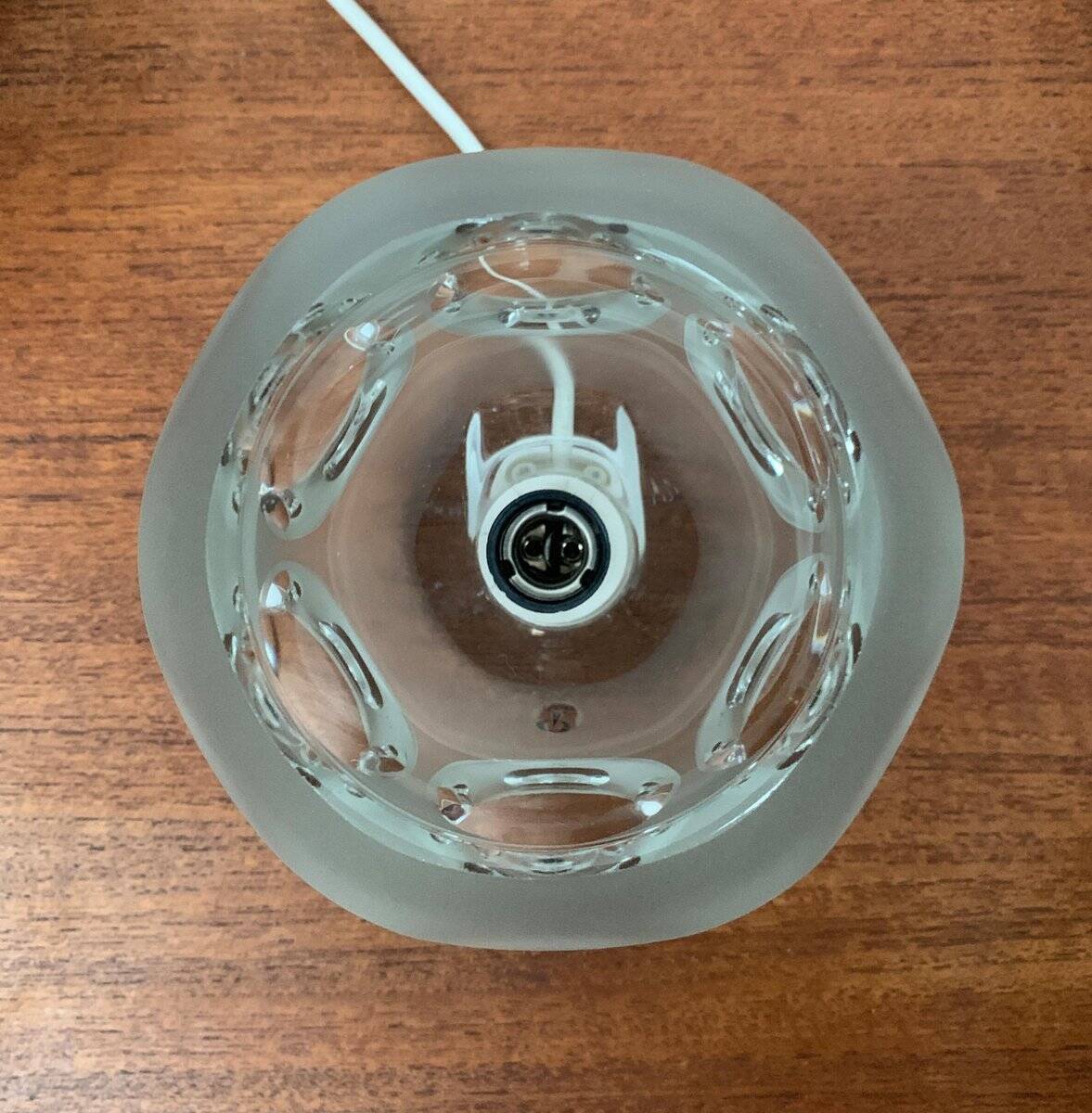 Vintage glass table lamps from Peill & Putzler, set of 2.