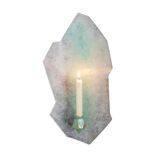 Pair of brass and bronze wall-mounted candlesticks. Contemporary work by an artist.