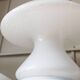 Set of 2 mushroom table lamps with silver details - vintage Murano glass - Space Age design - 1970s