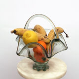Basket-shaped glass basket