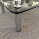 Square smoked glass coffee table
