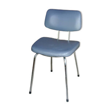 Vintage ski and chrome chair 1950