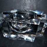 Saint-Louis DESIGN Modernist Crystal Ashtray with Label
