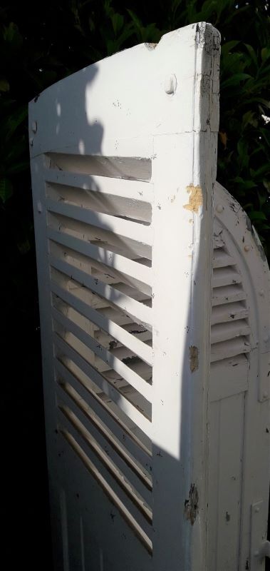 Curved shutters oak and fir H156xL245