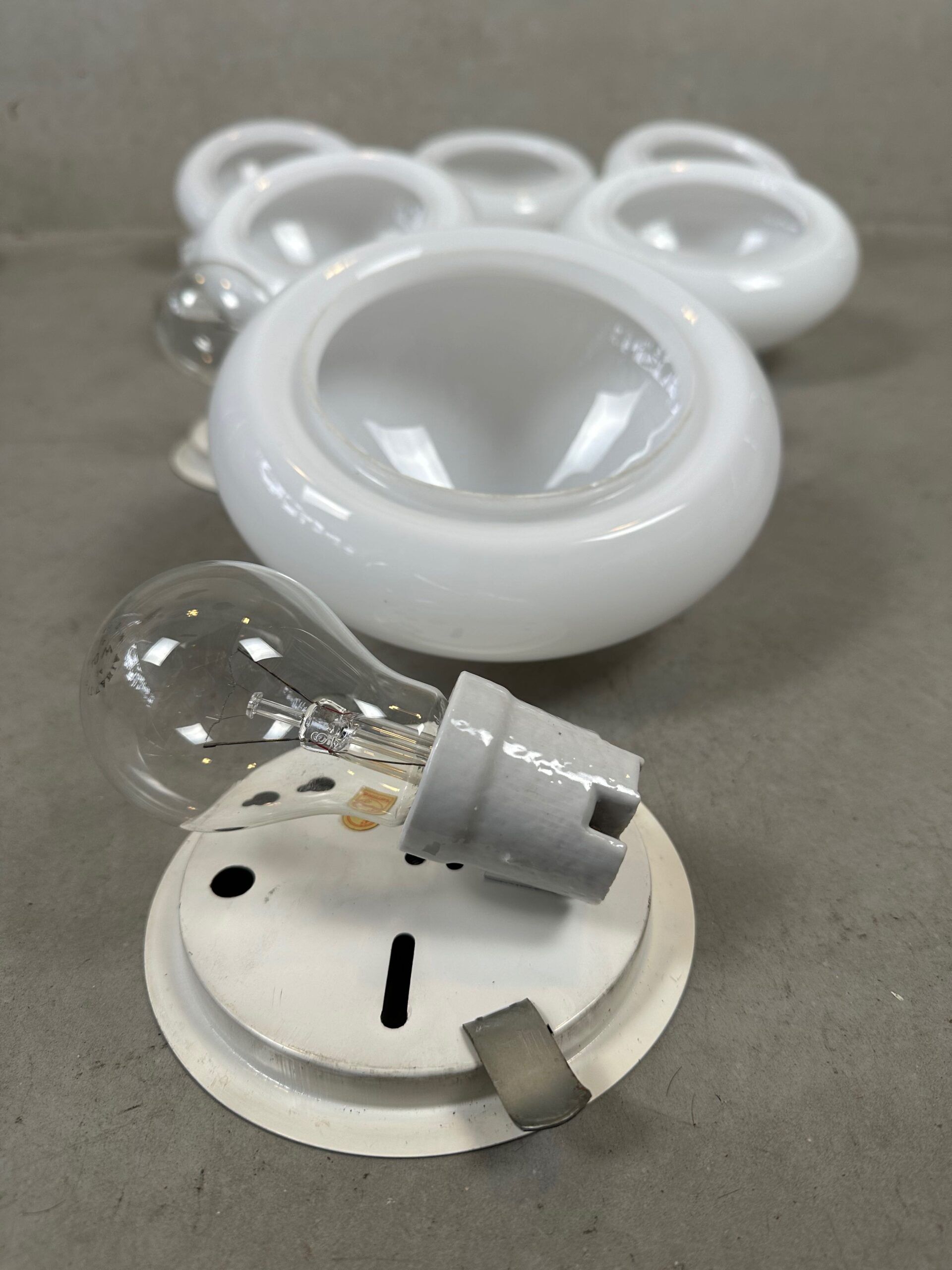 Vintage opaline ceiling or wall lamps – Philips