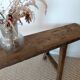 Large raw workshop bench with dowels - wabi-sabi spirit 175 cm