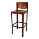 Matteo Grassi high stool in leather and metal
