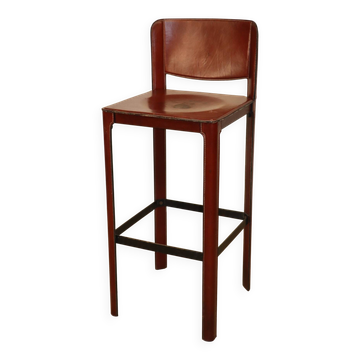 Matteo Grassi high stool in leather and metal