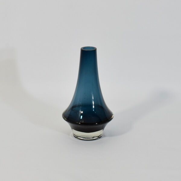 Vintage Blue Vase Erkkitapio Siiroinen Riihimäen Lasi