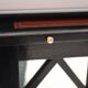 Paire de buffets en laque noire a decor de croisillons circa 1950