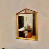 Giltwood carved neoclassical mirror, italy, 1950s.