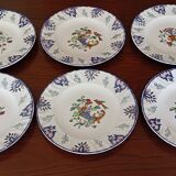 Flat plates "Vieux Rouen" Longwy