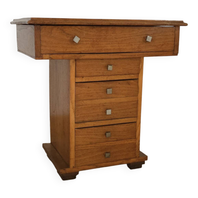 Meuble de métier chêne vintage