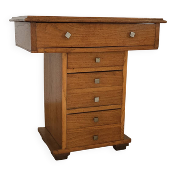 Meuble de métier chêne vintage