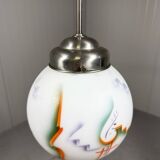 Suspension Art Déco en verre, années 1930