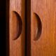Teak wall unit 6 shelves with desk and cabinet