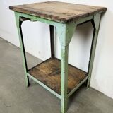 Green Industrial Iron Table, 1950s