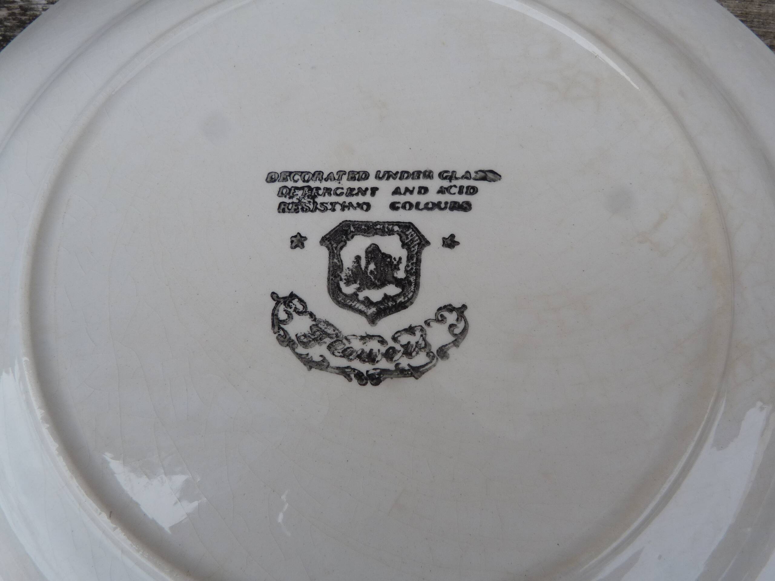 Set of 6 English plates with "Flowers" pattern.