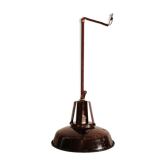 Antique workshop suspension in black metal