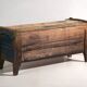 Antique chest painted blue made of pine – Central Europe, circa 1870
