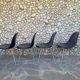 4 DSX chairs, fiberglass, Charles & Ray Eames for Herman Miller 1980