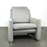 Fauteuil design Leolux modèle Fidamigo dans un beau tissu gris épais
