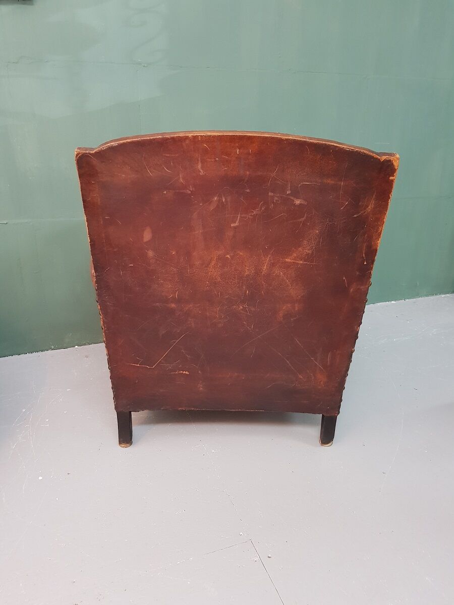 French leather armchair from the 1920