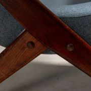 Mid-century modern lounge chair, fully restored armchair, 1950s–1960s