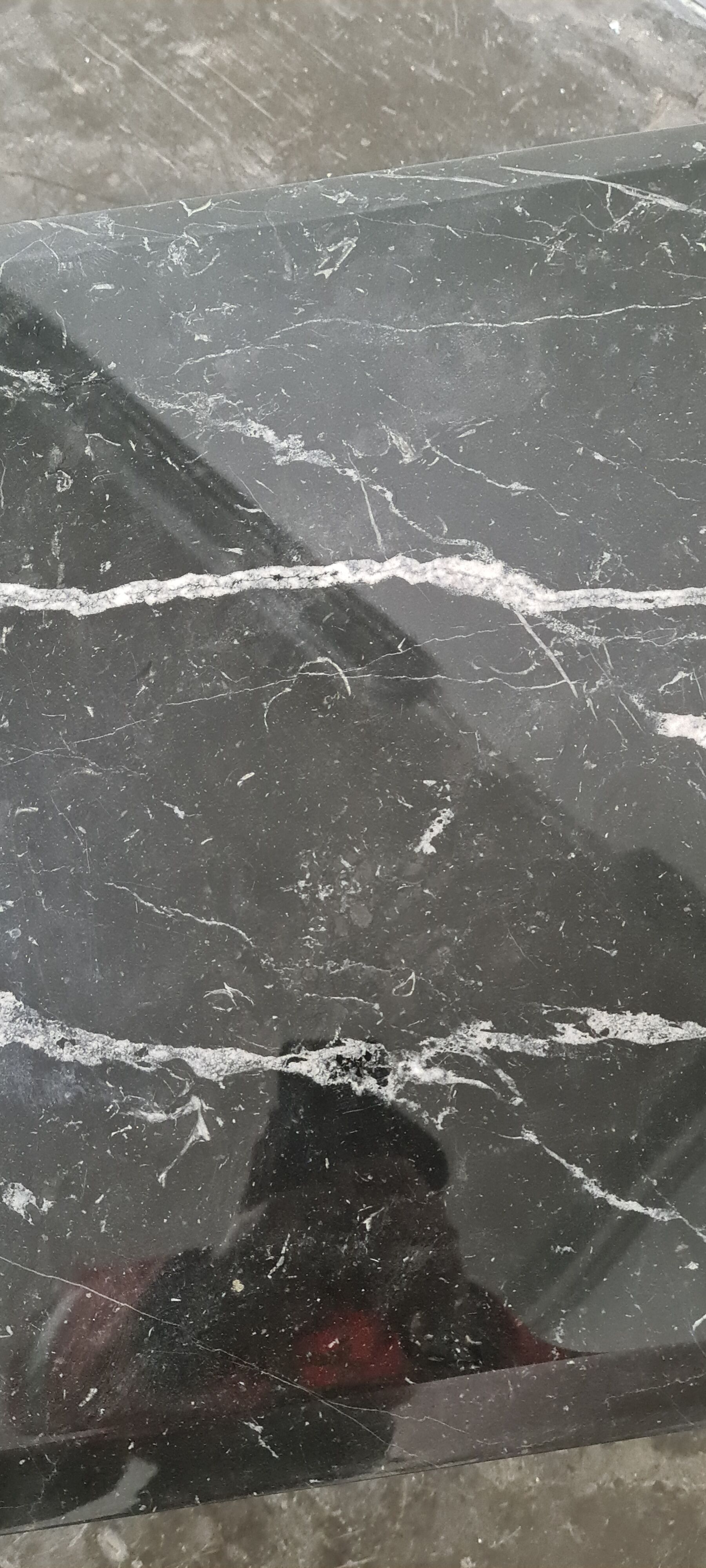 Vintage Black marbel side tabel