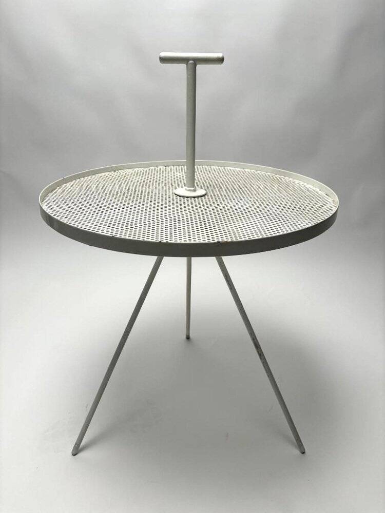 Mid-Century Iron Gueridon Table in the style of Mathieu Matégot, France, 1950s