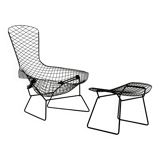 "Bird" armchair and ottoman by Harry Bertoia for Knoll, 1960s