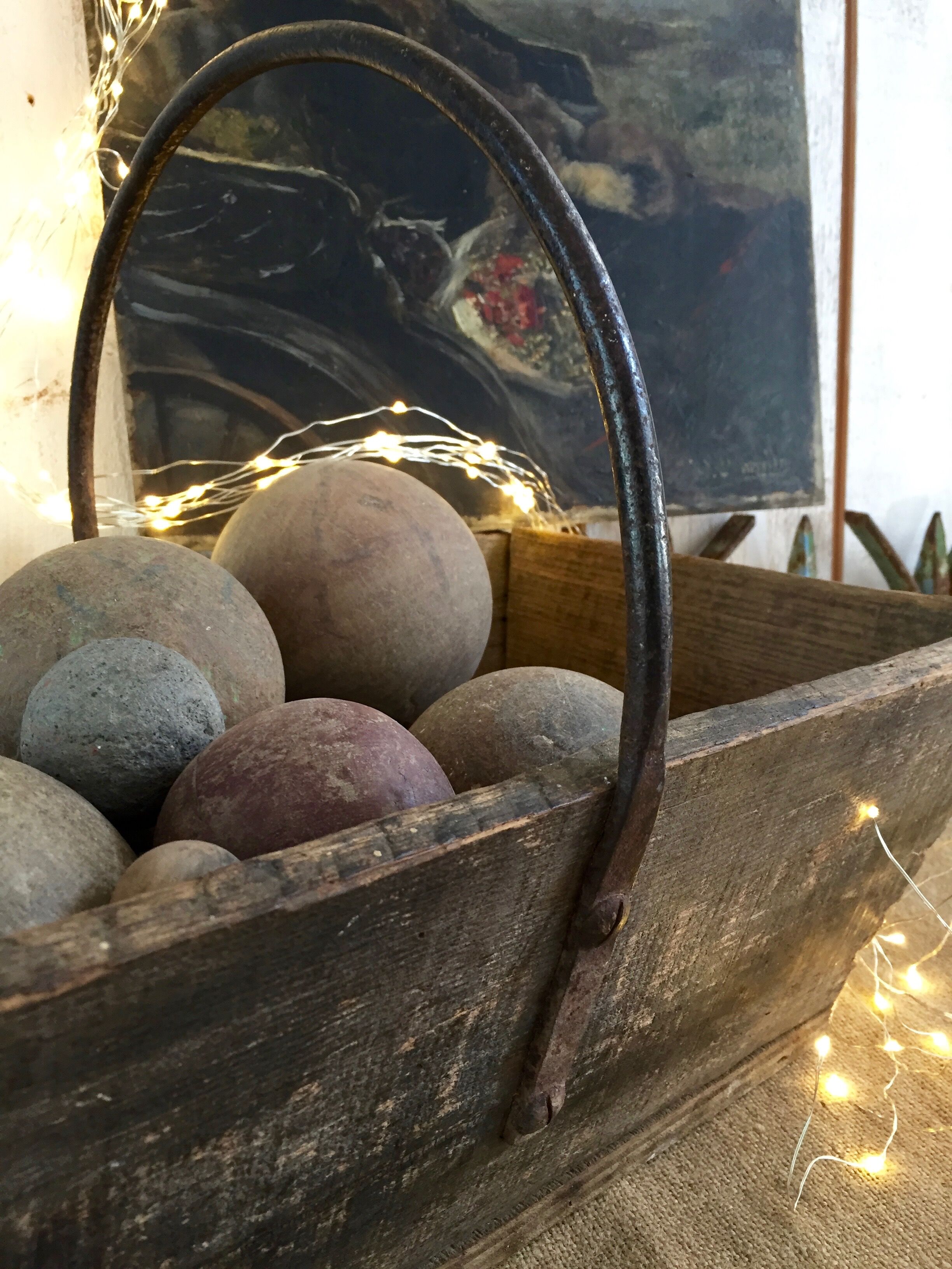 Old wooden basket