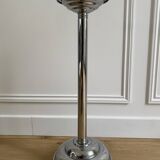 Cendrier sur pied culbuto vintage en métal chromé année 70