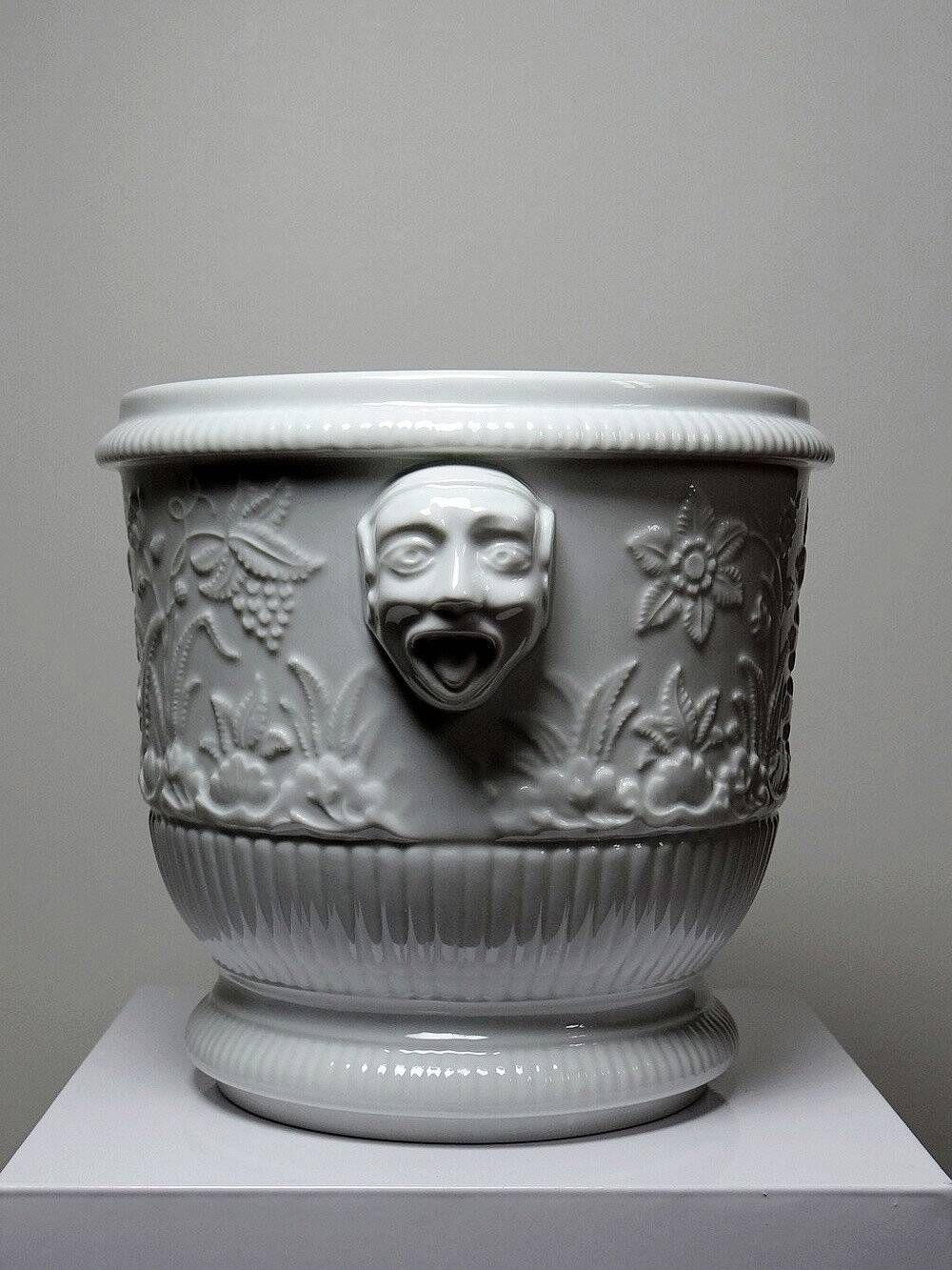 Large Haviland Limoges porcelain flowerpot / champagne bucket reproduction St Cloud