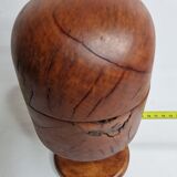 Old wooden hat shape on foot, 1900, 29 cm